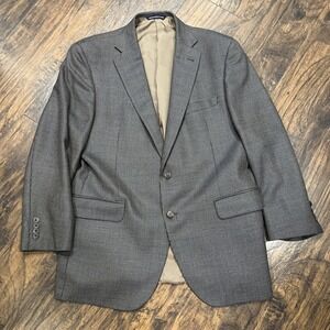 Coppley Mens 44R Blazer / Sport Coat Micro-Check 100% Wool High End Design
